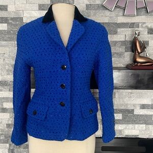 JMT  Glitter Blue Long Sleeve Blazer/ Jacket Women’s Size S( 34)